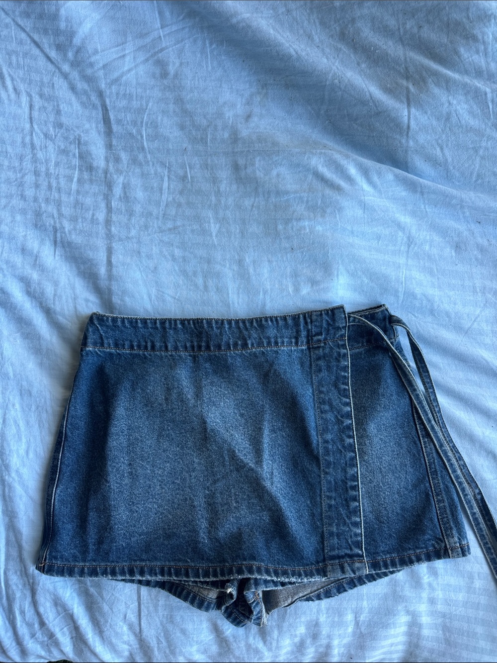 Altar’s State  Wrap Skort in Dark Blue